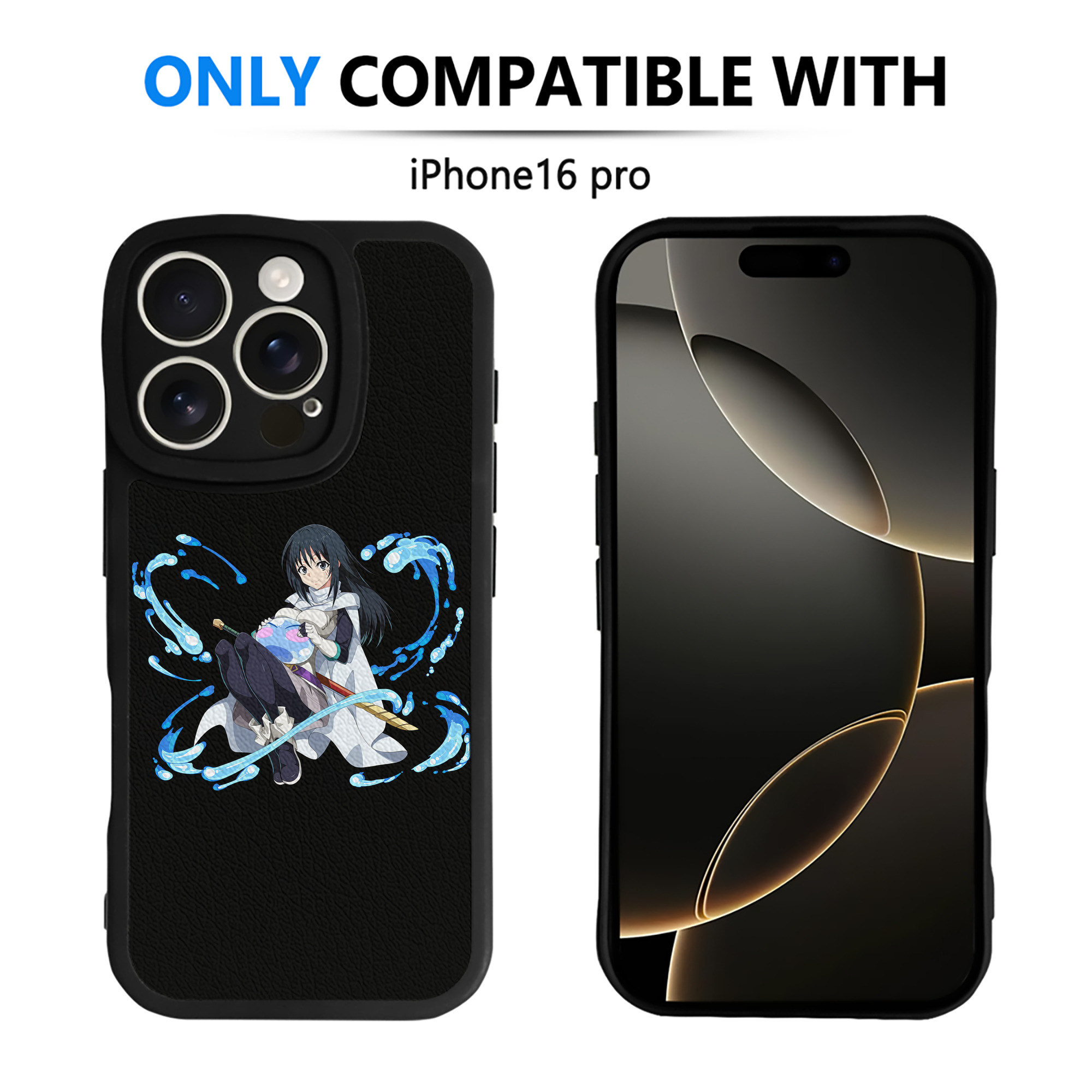 （画像用） 転スラ Regarding Reincarnated to Slime 【iPhone 16シリーズ対応】シリコンスマホケース（レザー調） 材質：シリコン
